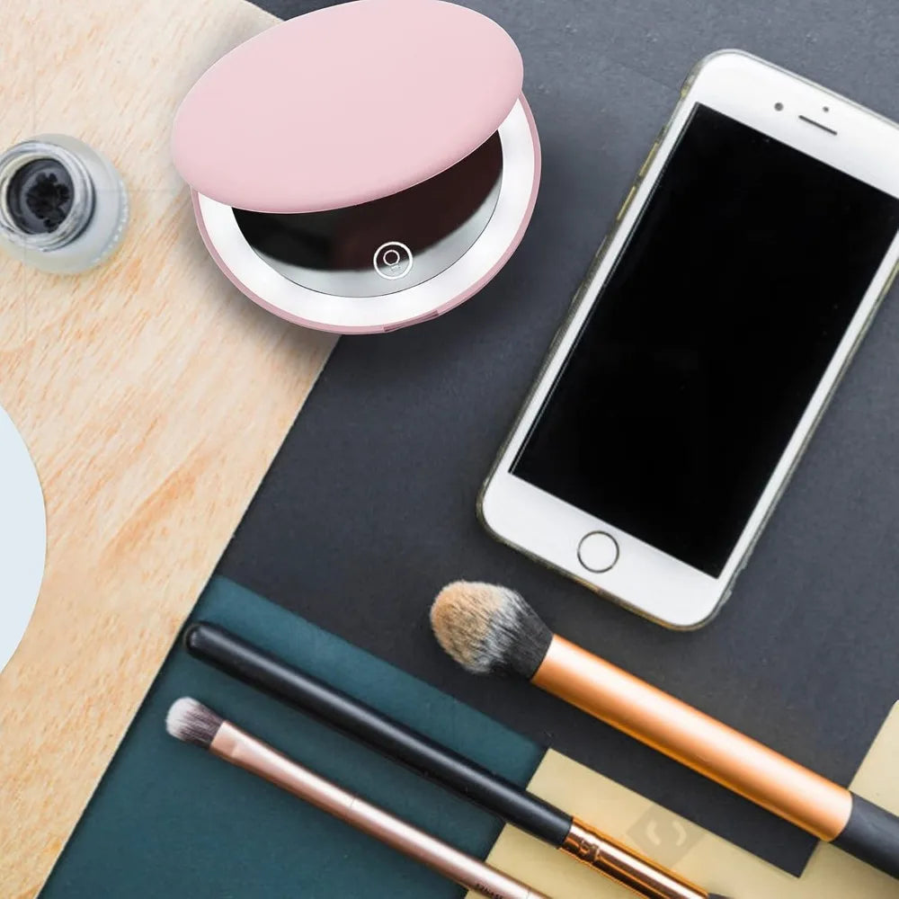 Portable LED Travel Mirror